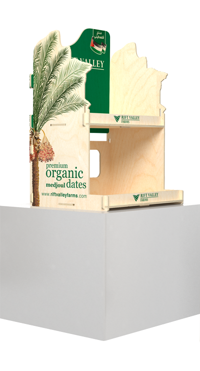 display naladowy ze sklejki