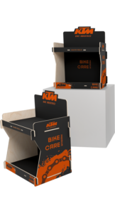 Counter display for bicykle products