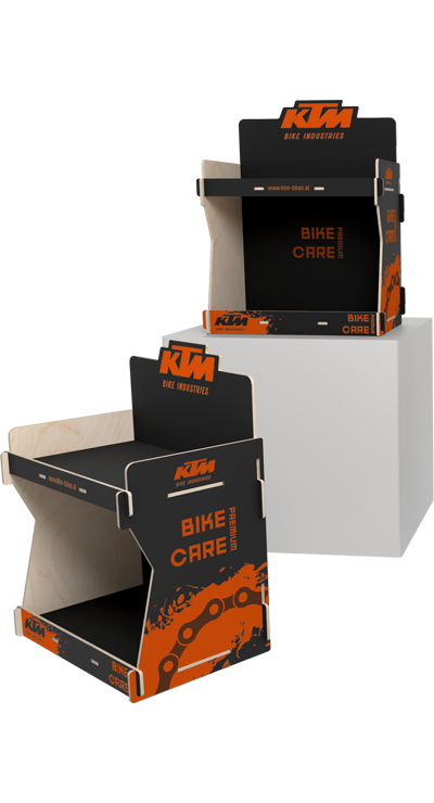 Counter display for bicykle products